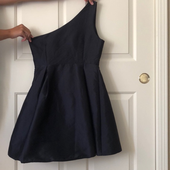 LuLu’s Navy One Shoulder Dress - Picture 2 of 4